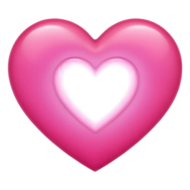 A glowing pink heart. Make it glow like crazy. Very bright and intense. More glow. Illuminated by a very bright light behind it sticker