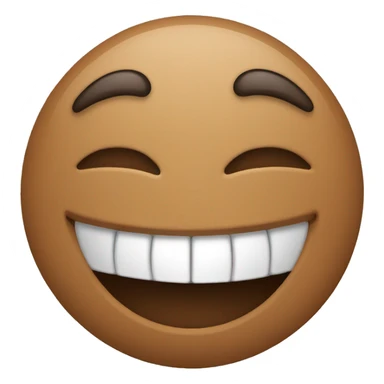 brown laughing hard emoji  sticker