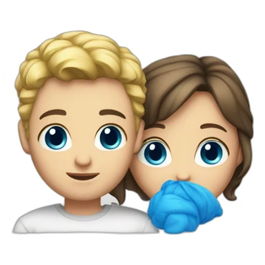 blonde-guy-with-blue-eyes-and-short-brunnette-haired-girl sticker