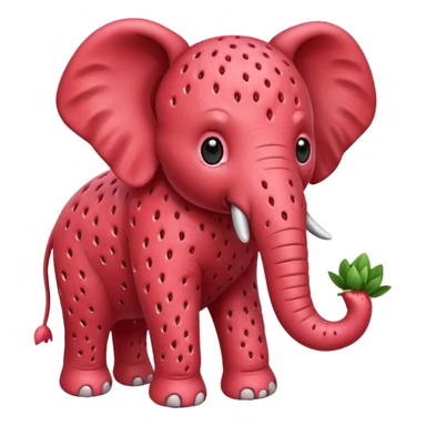 Strawberry éléphant sticker
