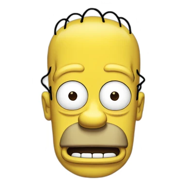 homer simpson face sticker