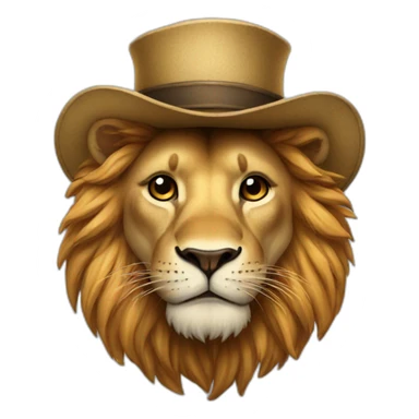 lion with a hat sticker