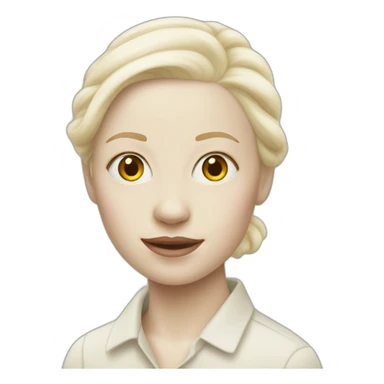 Woman albinos in IKEA sticker