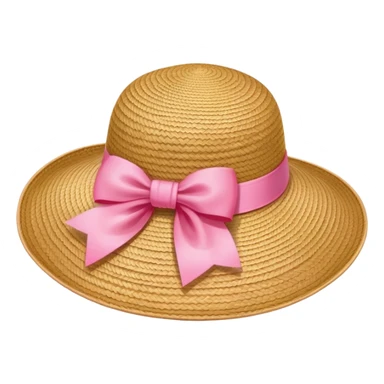 sun hat with a pink bow sticker