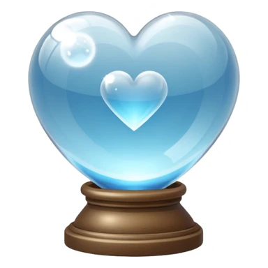 crystal ball themed white heart sticker