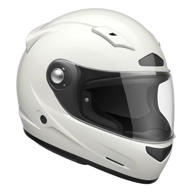 White motorcycle helmet  sticker