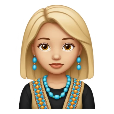 Bead Pattern Girl sticker