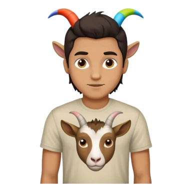 Heartless redneck man dark way hair & goat tee sticker