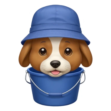bucket hat dog sticker