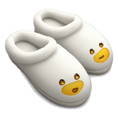 very warm slippers white  sticker
