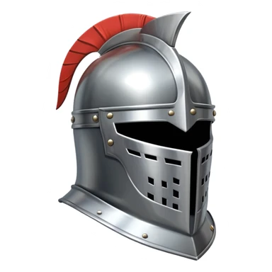 medieval knight helmet with visor sticker