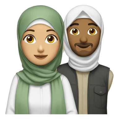 Hijabi girl with a man sticker