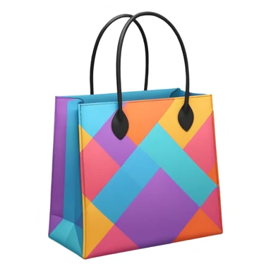 aesthetic shopping bag with pattern sticker