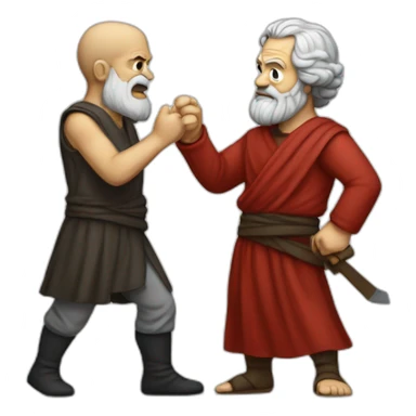 Aristotle fight with Marx sticker