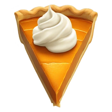 Slice of pumpkin pie with cream sticker