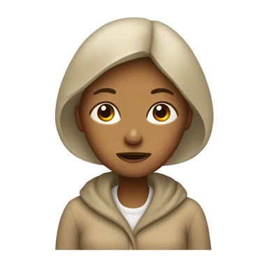 Beige sick woman sticker