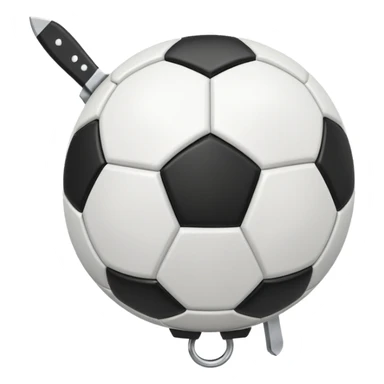 knife stuck in a soccer ball sticker