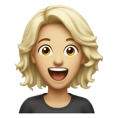 Girl laughing hysterically  sticker