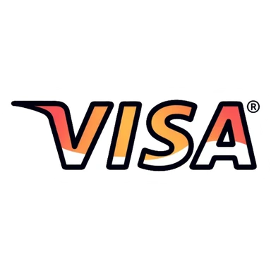 visa brand name logo sticker