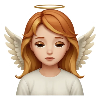 Sleepy angel with auburn hair the blonde balayage sticker