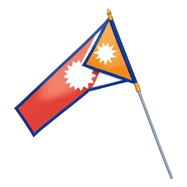Nepal flag like orange colour flag sticker