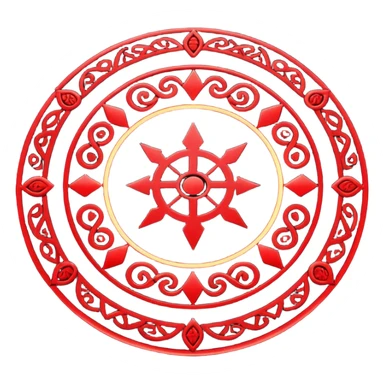 Ritual Circle – Glowing red symbols on the ground
 sticker