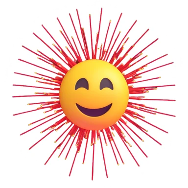 fireworks, sparkling, dynamic, 3D emoji style sticker