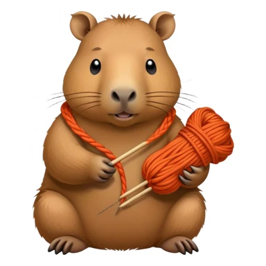 The capybara knits. sticker