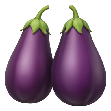 Eggplant and peach sticker