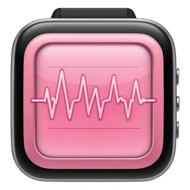 light pink heartbeat monitor sticker