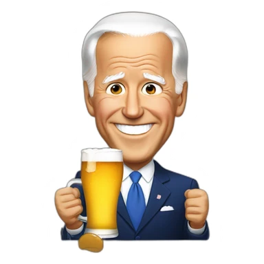 Joe biden drink beer sticker