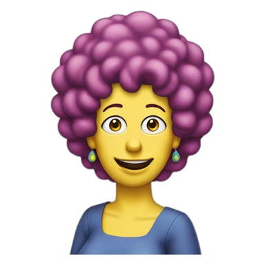 Marge Simpson when he pops sticker