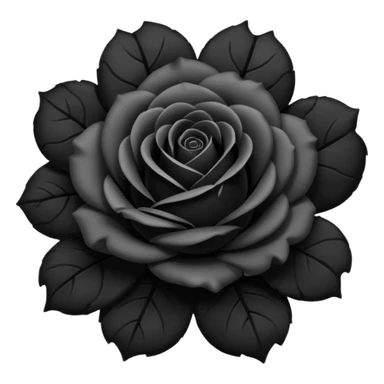 Black rose emoji sticker