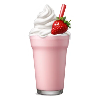 strawberry milkshake whit whip cream sticker