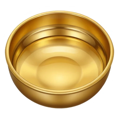 gold bowl top view filled with water sticker