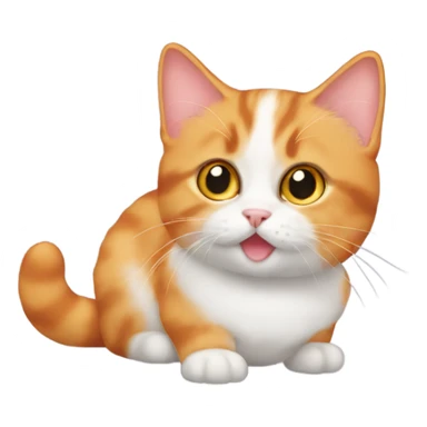 Orange munchkin cat sticker
