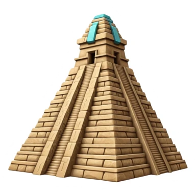 Mayan pyramid with intricate carvings sticker