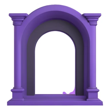 purple portal with black frames, Minecraft style sticker