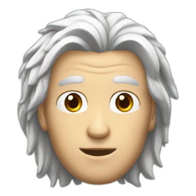 homme blanc avec cheveux mi longs sticker