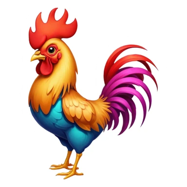 Puffed-up rooster  sticker