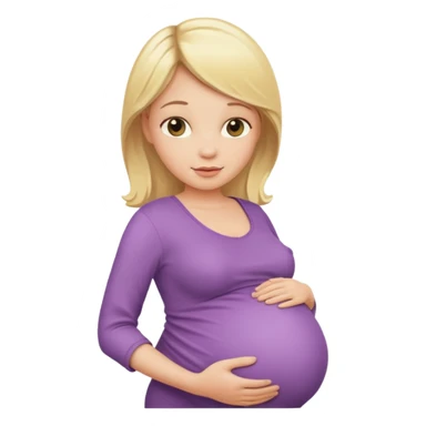 pregnant blonde woman  sticker