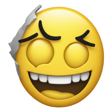 yellow circular emoji with buck teeth, a dumb smile and dollar sign eyes sticker