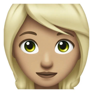 emoji for twitch, anime chibi-style, girl, one green eye and one blue eye, ashy blonde hair. sticker