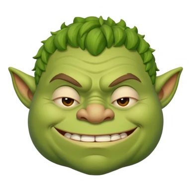 Sleepy Ogre smiling and loking sleepy  sticker