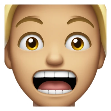 eyes wide open mouth smiling scared  sticker