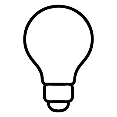 bulb icon with minimalistic outline style sticker