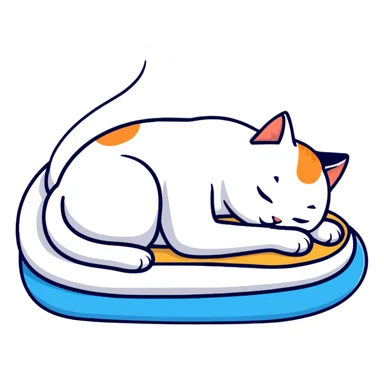 cat sleeping peacefully sticker