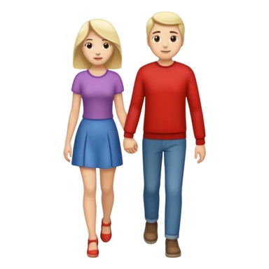 ligth couple walking full body sticker