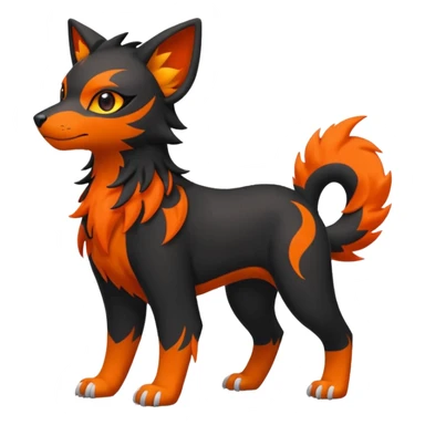 Houndour-Litten-Fakémon-hybrid-creature (full body)  sticker