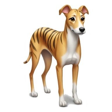 Fawn tiger greyhound he sticker